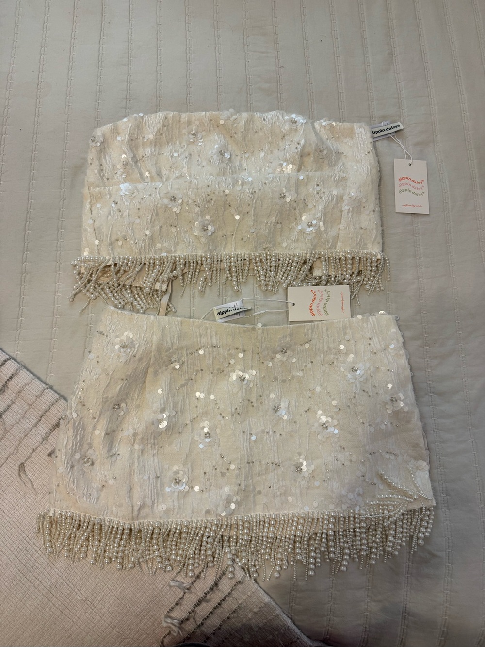 Dippin' Daisy's Love on the Rocks Champagne skirt and top set